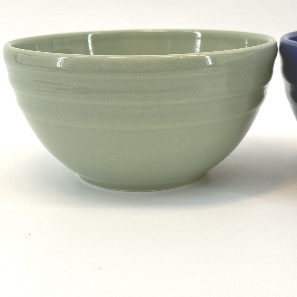 Lot of 2 PIER 1 Ironstone New Essentials Azure Cereal Bowls 5.75" Brazil RARE - Picture 3 of 12